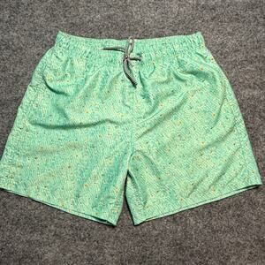 Boardies Apparel Men’s Swim Trunks Mint Green Micro Print Size Medium‎